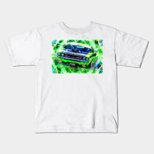 Green Monster - Dodge Challenger Version II Kids T-Shirt